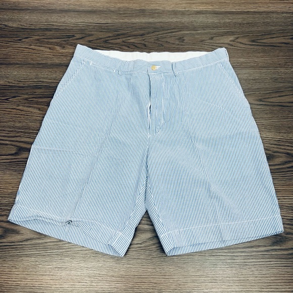Polo Ralph Lauren Other - Polo Ralph Lauren Blue & White Seersucker Shorts 36